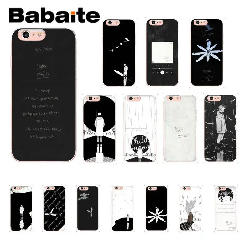 

Babaite BTS RM Mono 2018 Mixtape Black TPU Soft Rubber Phone Cover for iPhone 8 7 6 6S 6Plus X XS MAX 5 5S SE XR 10 Cover