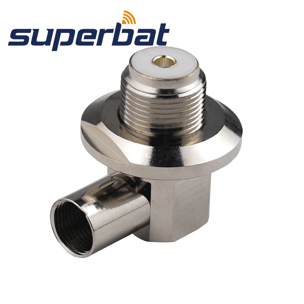 

Superbat UHF SO239 Female Jack Right Angle Solder for LMR400 RG8 RG213 Cable RF Coaxial Connector