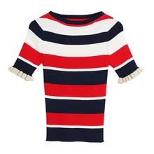 Gruiiceen вязаные женские повседневные топ с короткими рукавами футболка Мода для работы леди с коротким рукавом Футболка Универсальная