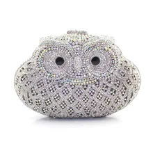 Хрустальный кошелек с цепочкой Цветок Жесткий клатч вечерняя сумка клатч сумка(8684A-S