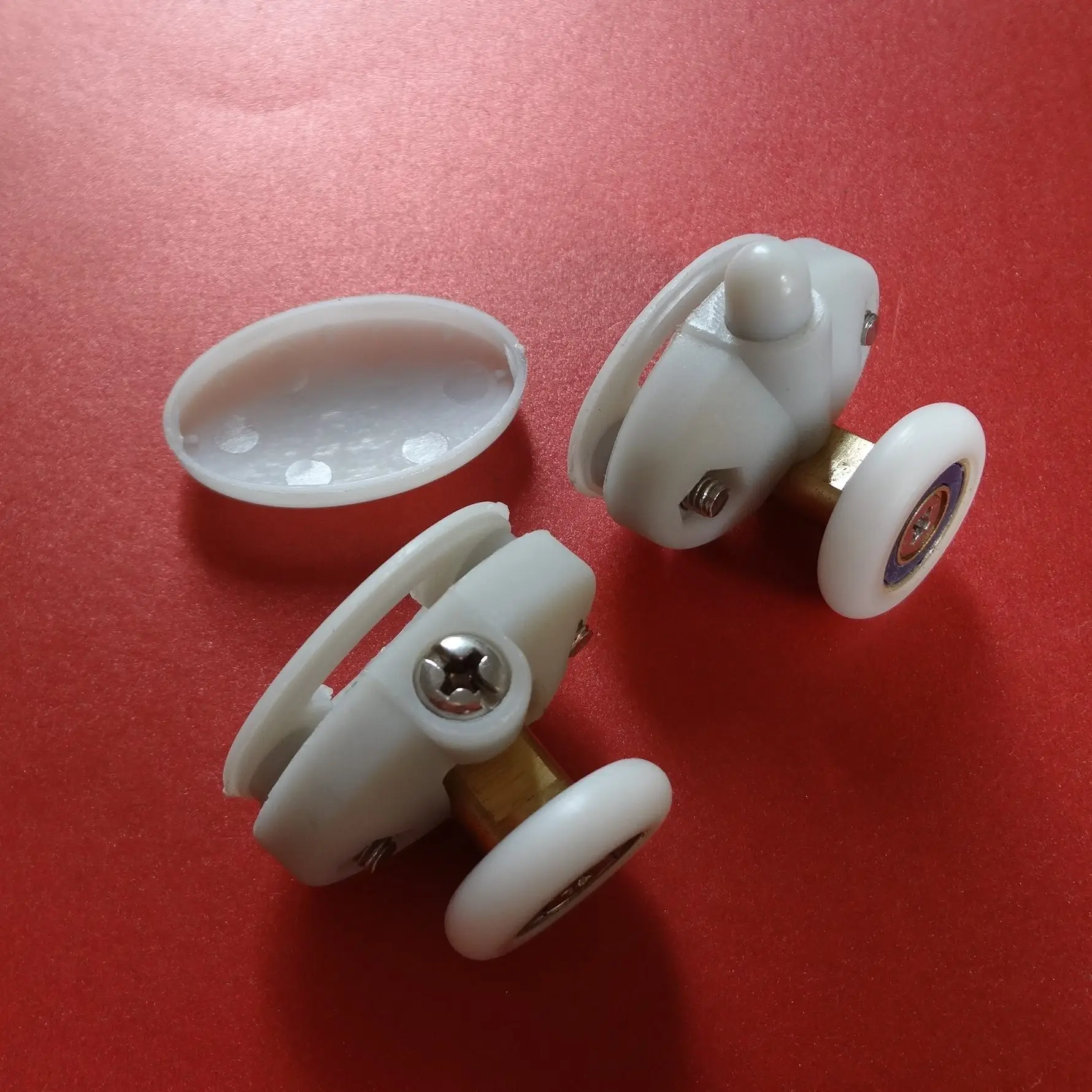 Shower room double pulley glass sliding door pulley arc type shower