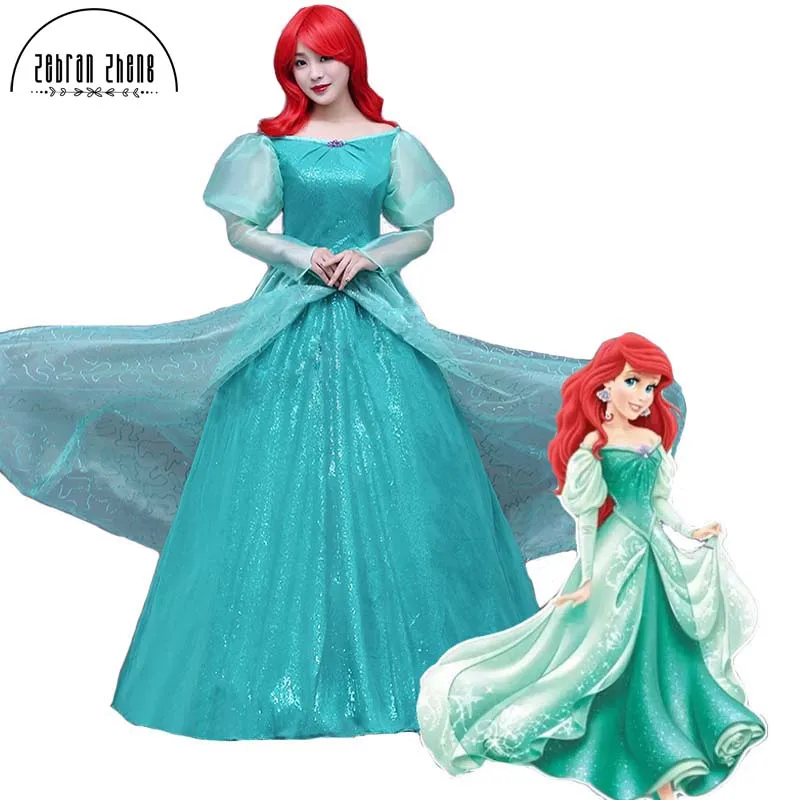 

Top Quality The Little Mermaid Ariel Princess Cosplay Costume Dress Fashion Style For Halloween Party Costumes Custom-Made