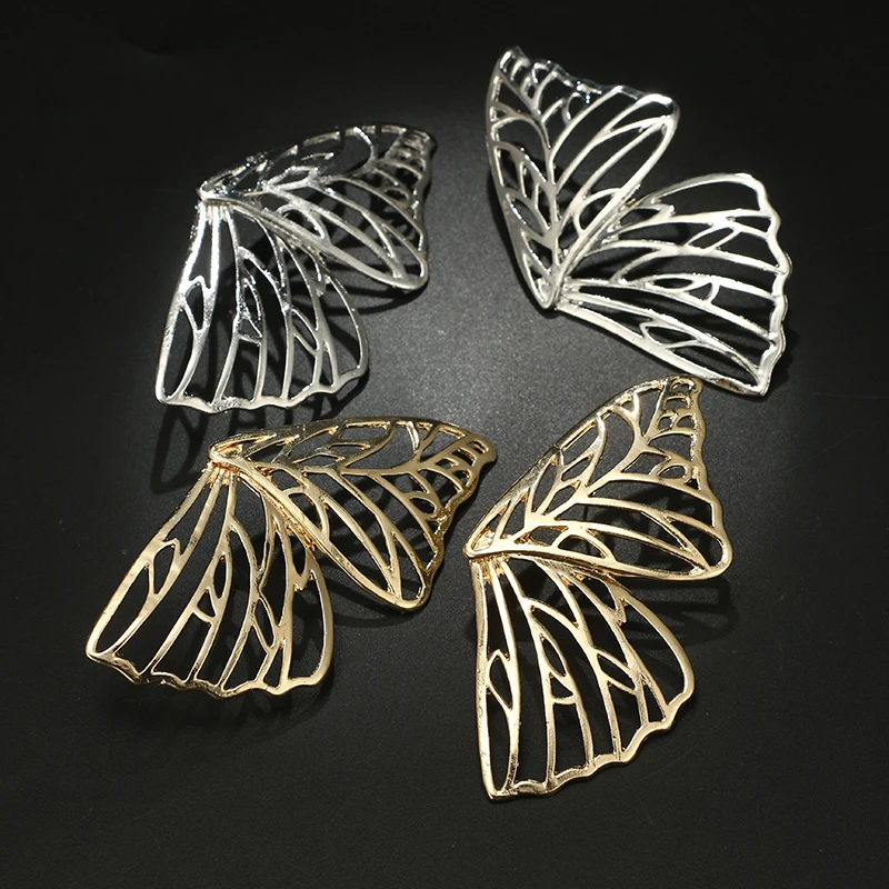 Большой J.W большой выдолбленный бабочка золотистые серьги-подвески серебряный сплав массивные Висячие серьги для женщин панк корейская мода ювелирные изделия