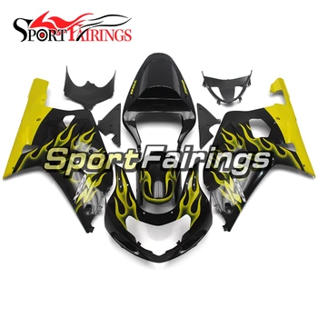 

Black Yellow Flame Body Frame For Suzuki 2000 2001 2002 2003 GSXR600/GSXR750 K1 ABS Injection Motorcycle Fairings New