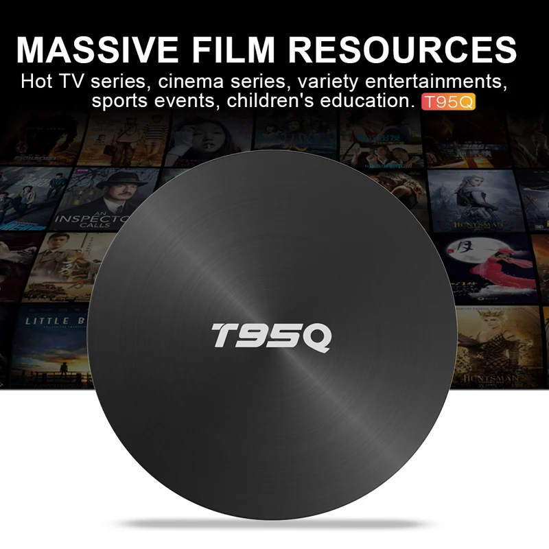 T95Q Smart tv BOX Android 8 1 Amlogic S905X2 LPDDR4 четырехъядерный процессор 4 ГБ 32 64 Гб 2 г и 5 ГГц Wifi BT 1000