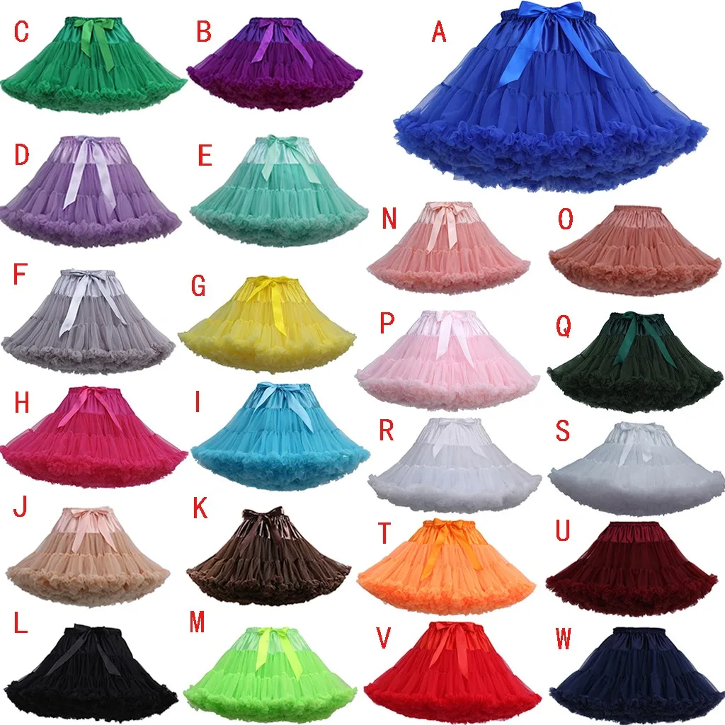 

faldas mujer moda 2019 Women's Fashion Solid Color Dance Party Dance Ballet Tutu Skirts Mini saia feminina Free Shipping