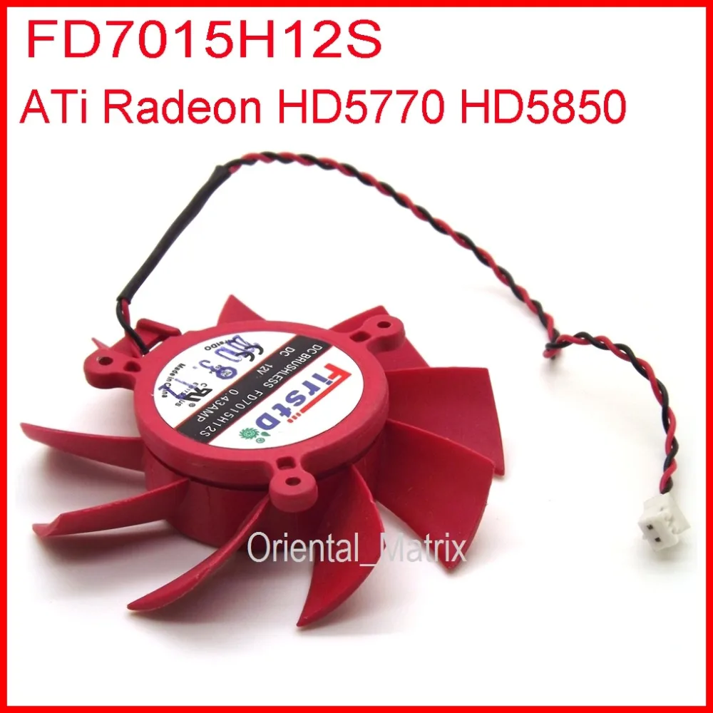 FD7015H12S 12 В 0.43A 65 мм 39x39x39 мм для ATI Radeon HD5770 HD5850 HD5830 графика/видеокарта вентилятор 2Pin