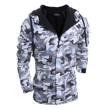  New Autumn Winter Cotton-Padded Camouflage Parkas Men Military Medium-Long Parkas 