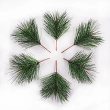 5 шт./лот зеленая иголка искусственной сосны искусственные растения поддельные цветы ручной работы DIY Свадебные Рождественские украшения для дома