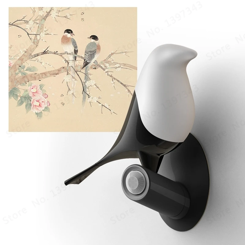 СВЕТОДИОДНЫЙ Ночник настольный светильник для спальни беспроводные лампы Lucky Bird Magpie китайский стиль USB Перезаряжаемый датчик движения