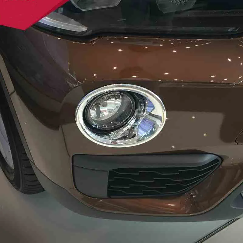 

2PCS Chrome Front Head Fog Light Lamp Cover Trim For BMW X1 F48 2016 2017 accessories car styling