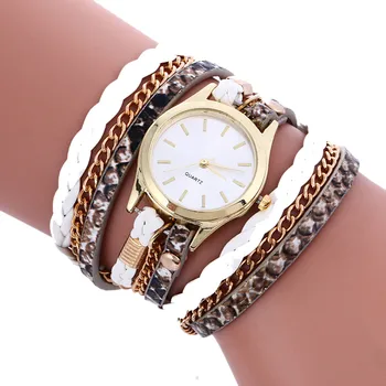 

Women's Watch Relogio Feminino Bohemian Style Fashion Weave Leather Bracelet Lady Womans Wrist Watch Clock Saat Gift Reloj Mujer