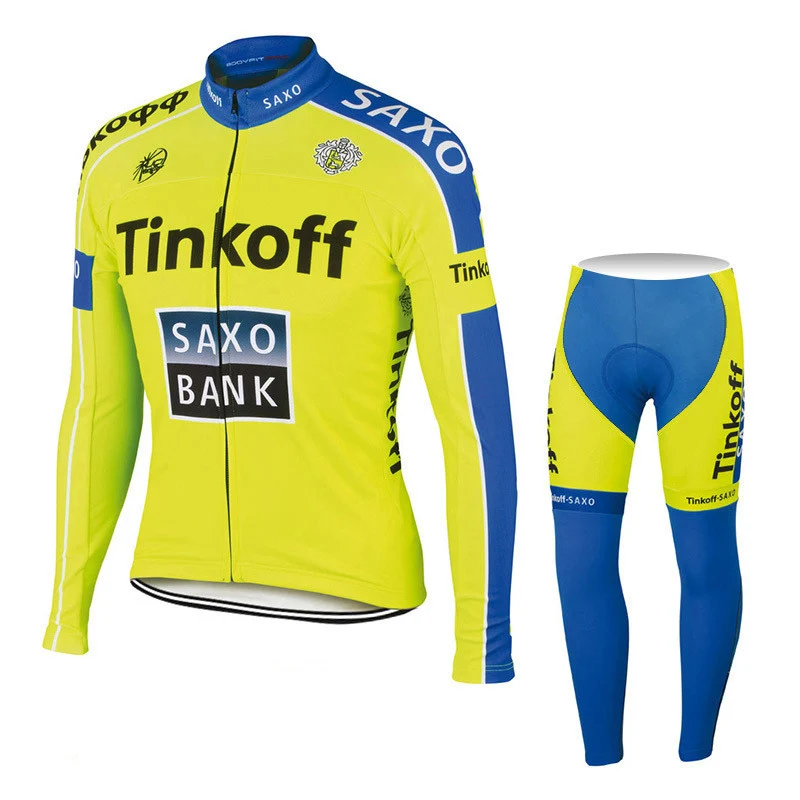 Слоновая кость Tinkoff Pro Team длинный рукав Велоспорт Джерси гоночный велосипед одежда MTB велосипедная одежда Ropa Ciclismo велосипедный Велоспорт Cl - Цвет: Слоновая кость