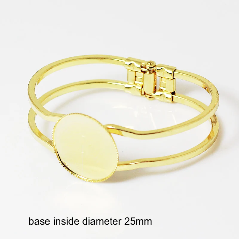 Beadsnice браслет Beadsnice Установка 25 мм круглый ободок браслет фурнитура браслеты "сделай сам" браслет подарок для нее ID12123 - Окраска металла: gold plated