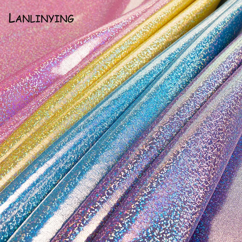 100*150 см лазерные блестки переливающиеся блестящие ткань с блестками для вышивки многоцветный DIY для одежды вечерние рождественские украшения D666