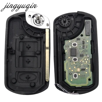 Keyforkess 315Mhz Flip Remote Car Key Shell Fob 3 pulsante per LAND ROVER Range Rover Sport LR3 Discovery Cut/Uncut HU101 Blade - Jingyuqin 315Mhz Flip Remote Car Key Shell Fob 3 pulsante per LAND ROVER Range Rover