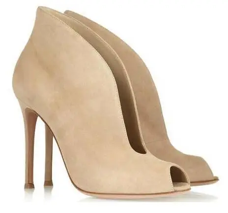 

New arrival fashion ankle peep toe thin heel with a concise style boot for woman in spring and autumn big size 35-41