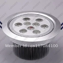 9 Вт Высокая мощность 9 утопила Подпушка кабинет Светильник Подпушка прожектор лампа Теплый/Pure белый