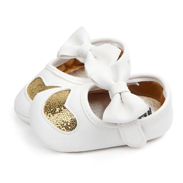 US $3.36 Fashion Baby Moccasins PU Leather Toddler First Walker Princess Love Bow Soft Soled Baby Girls Shoe