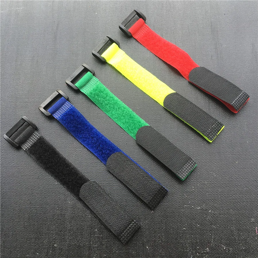 

10Pcs 20*200mm Magic Tape Wiring Harness tapes Cable Tie Cord Computer Cable Winder Cable Ties Hook Loop Fastener Tape