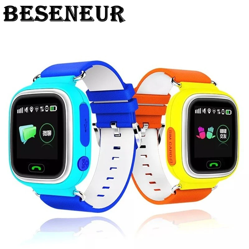 Beseneur Bluetooth дети умные часы Дети Q90 SIM карты анти потерянный местоположение Детские