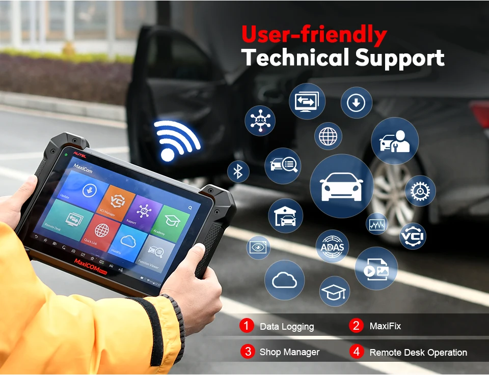 AUTEL MaxiCOM MK908P Pro Auto Diagnostic & Programming Tool with J2534 ECU Coding Adapter (Advanced Version Of Autel MS908P)