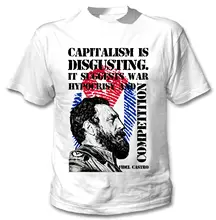 2019 fidel castro capitalismo é asqueroso citações-novo algodão branco tshirt