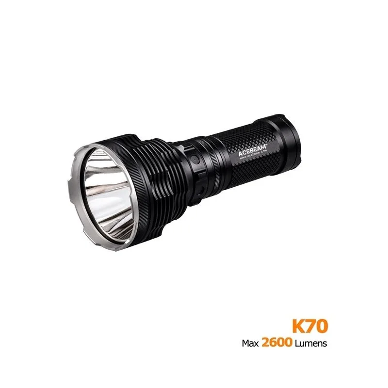 

ACEBeam K70 CREE XHP35 2600 lumen LED Flashlight Camping Torch Flashlight by 4x 18650 Battery