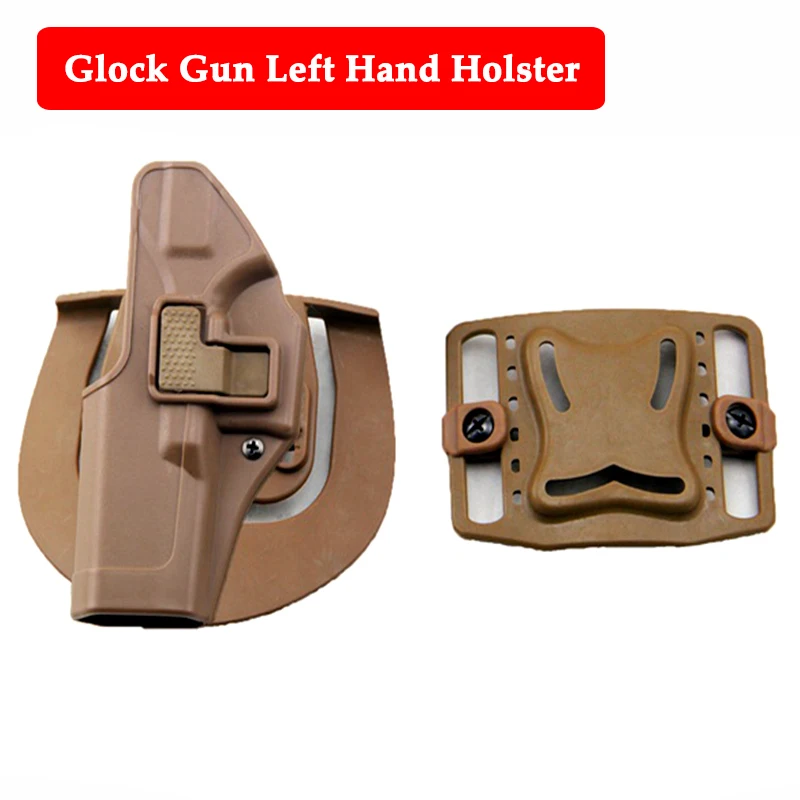 

Military Left Hand Glock Gun Belt Holster Tactical Quick Drop Shooting Pistol Gun Carry Waist Holster