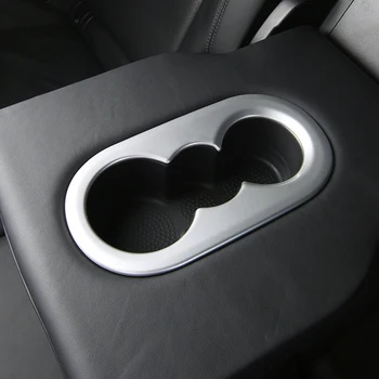 

Interior Rear Water Cup Holder Cover Trim ABS 1pcs For Porsche Cayenne 2018 2019 (Only Fit For European Car Model)