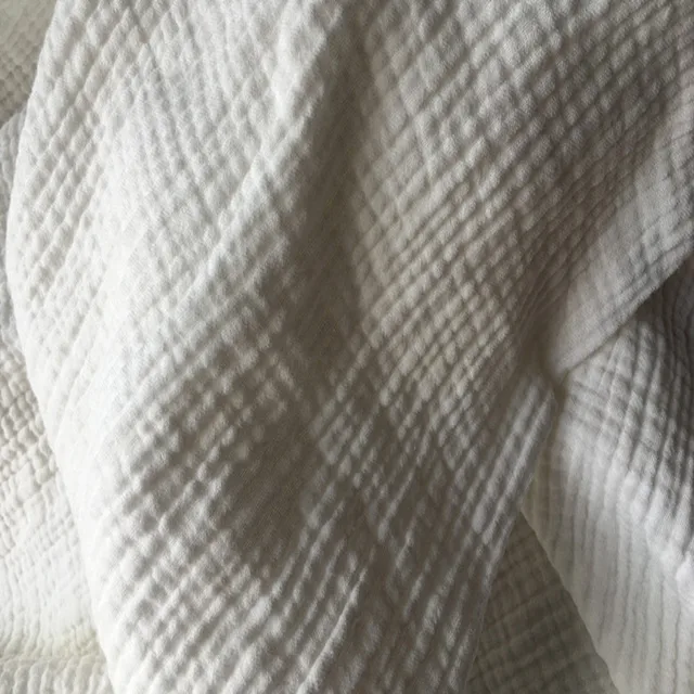 Natural 100 Cotton Double Crinkle Gauze Voile Fabric 135 cm width 130