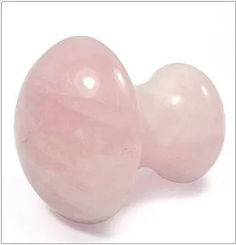 

10pcs/lot Crystal Powder Mushroom Massager Made from Natural Stone Traditional Tool Pink Stone Massager Health Care free ship