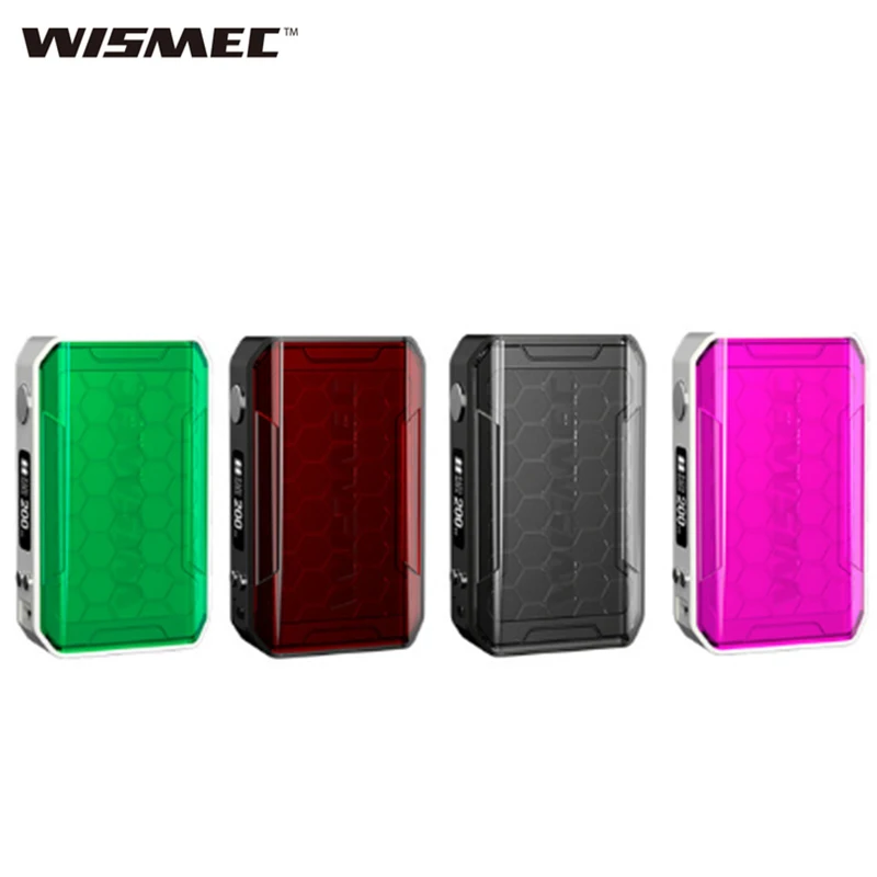 Оригинальный Wismec извилистые V200 200 W поле MOD Vape Создано 18650 Батарея Поддержка Amor NSE