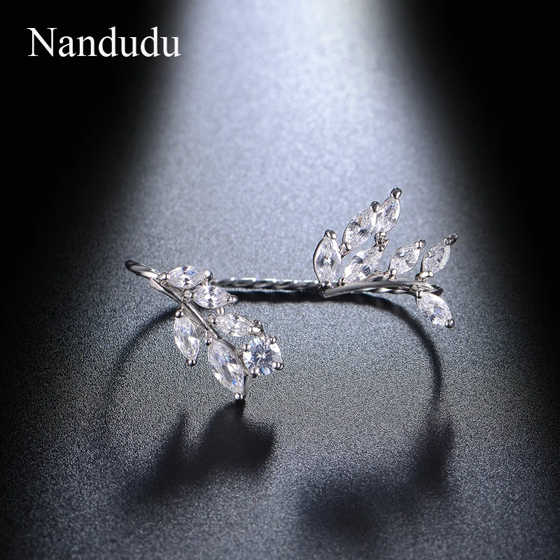 Nandudu Шикарное Кольцо на палец, модное женское ювелирное изделие, подарок AAA кубический циркон, кольцо, ювелирное изделие, подарок R1074