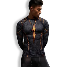Adhemar The flash rashgard компрессионная рубашка с длинным рукавом для спорта дышащие топы быстросохнущие футболки для бега для мужчин