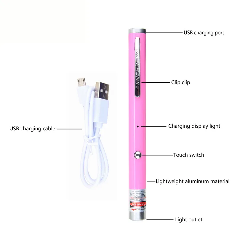 Sighter com Bateria Caneta Laser Poderoso Ponteiro Recarregável Apresentador Remoto Lazer Caça Bore Usb 10 High Quality Esporte e Lazer