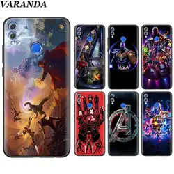 Силиконовые чехлы Marvel Avengers для huawei Honor 10 20 Lite 20 Pro Y6 Y7 Y9 2019 8X 8A 8C 8S черный мягкий чехол