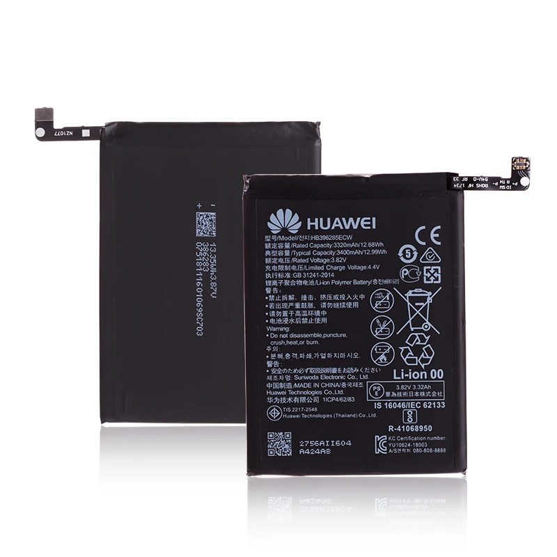Оригинал Аккумулятор для Huawei Honor 10 HB396285ECW 3400mAh Аккумулятор для P20 запасные
