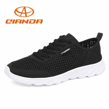 QIANDA Cushioning Running Shoes Men Marathon Light Breathable Mesh Fabric Man Sneakers Lace-up Comfortable Outdoors Sport Shoe 2017 cushioning running shoes men spring autumn pu leather light lace up breathable brand man sneakers
