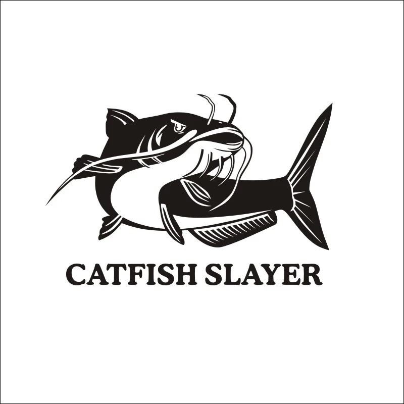 DCTAL  car Fishing Sticker car styling programa Catfish Hunter Pesca divertido Cuerpo Adhesivos Accesorios fishing decal  F2-32