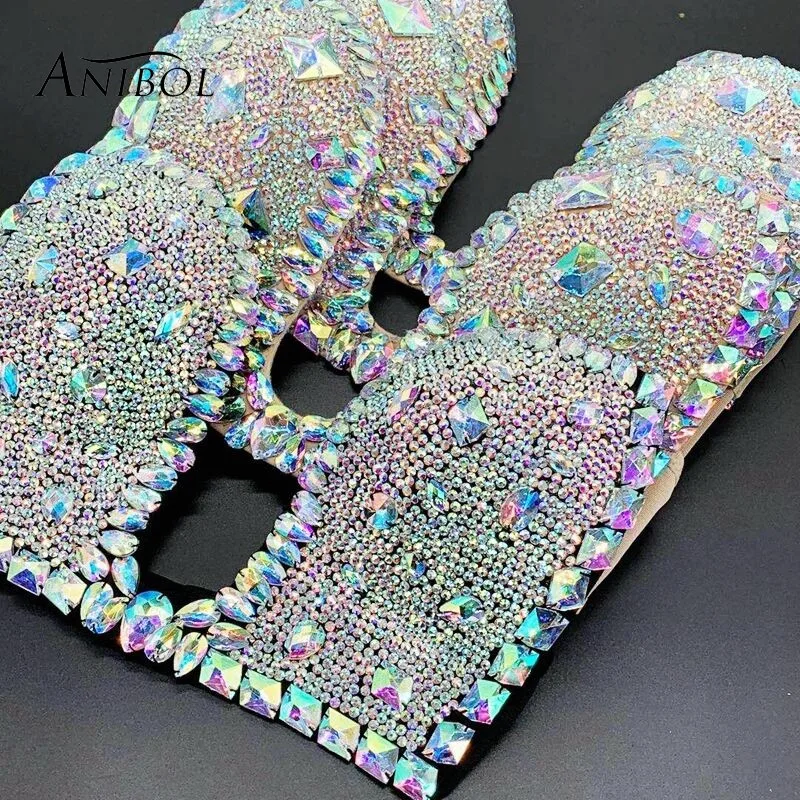 High-end Customized Bikini Bra Crystal Women Swimwear Tops Sexy Club Wear Underwear Rhinestone Female Swimwear Brassiere