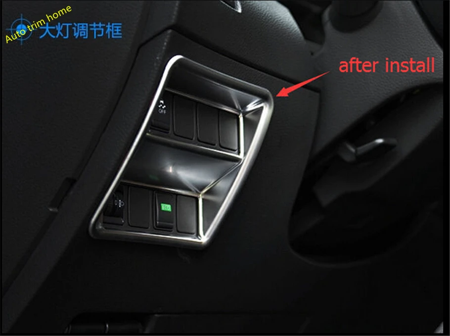 Lapetus матовый интерьера для Nissan Qashqai J11 2014-2018 ABS Перл Chrome фар переключатель Управление Кнопка рамка Обложка отделка комплект