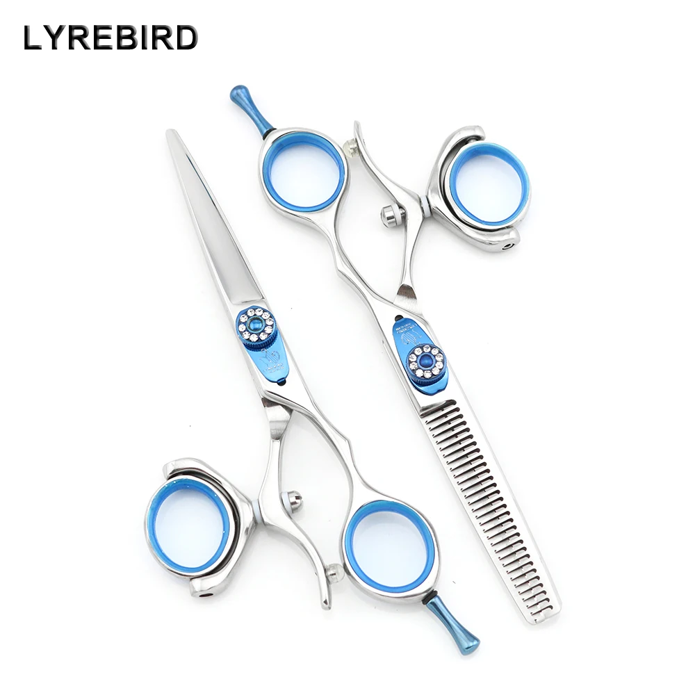

Professional hair scissors 5.5 INCH or 6 INCH Barber scissors 360 Thumb Swivel handle Lyrebird HIGH CLASS NEW
