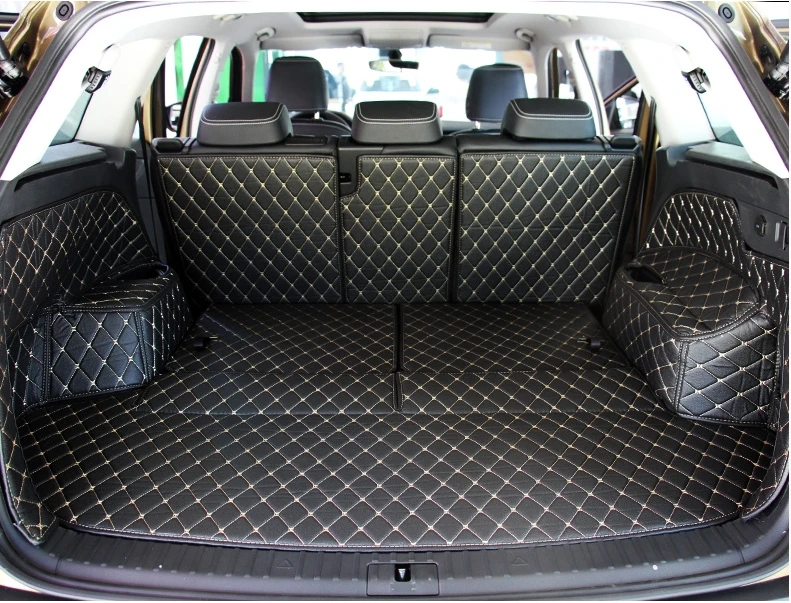 

High quality! Special trunk mats for Skoda KODIAQ 7 seats 2018 waterproof cargo liner boot carpets for Kodiaq 2017,Free shipping