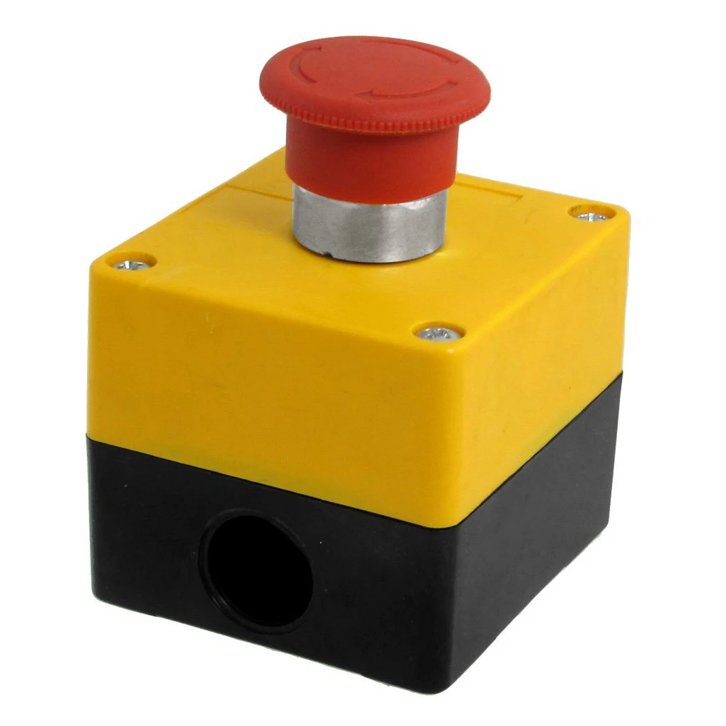 

AC 240V 3A Latching NC Emergency Stop Red Mushroom Push Button Switch Station