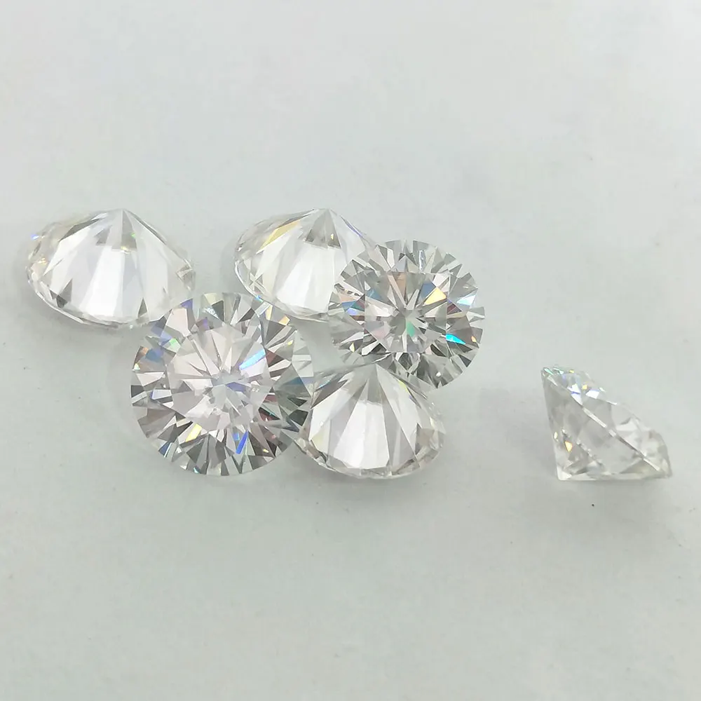 Круглый Блестящий Огранки 0.1ct карат 3 мм DF цвет Муассанит без огранки камень VVS1