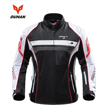 

DUHAN Motorcycle Jacket Summer Men Moto Jacket Breathable Motocross Clothing Motorbike Jaqueta Motoqueiro With Five Protector