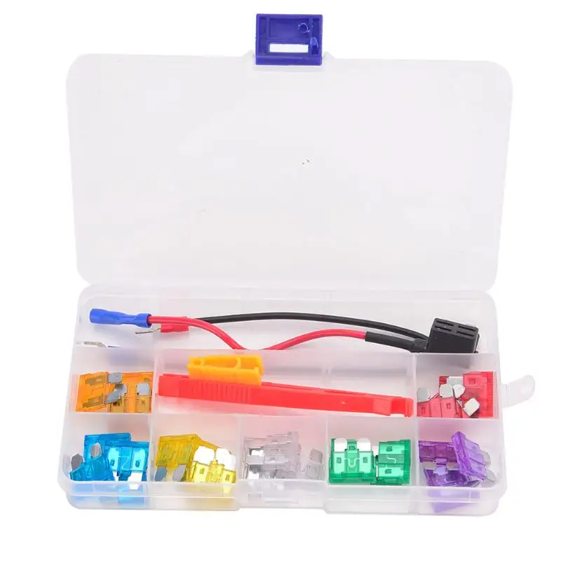 

32V 5A 10A 15A 20A 25A 30A 35A Assorted Car Fuse Auto Replacement Fuses Regular Size Blade Tool Fuse Mix Set