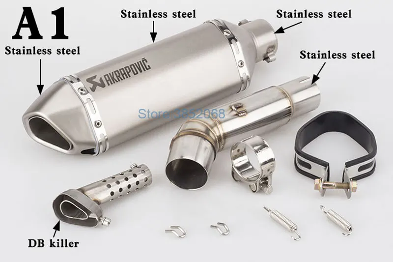 

Motorcycle Laser Akrapovic Exhaust for Harnet 600 CB600 CB600F Small Hexagonal Exhaust Pipe Motorbike Muffler Escape