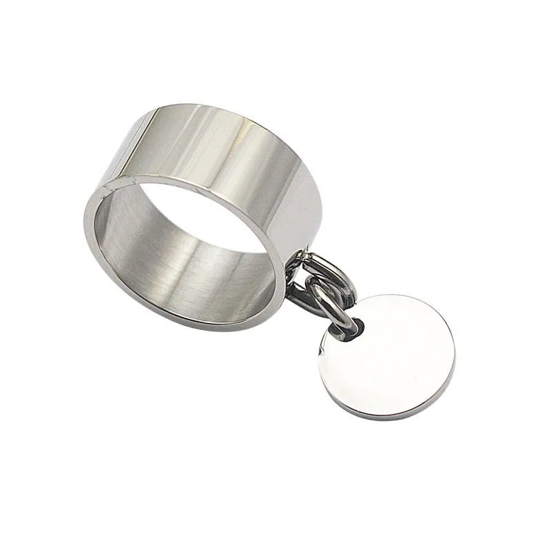 Гравируемое ювелирное изделие из нержавеющей стали ширина 10 мм кольцо на шарнире